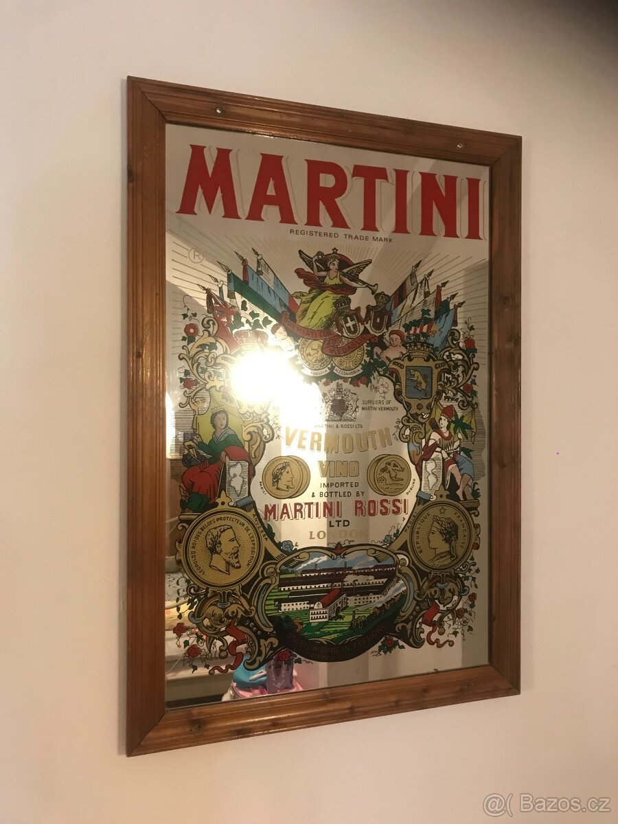 Prodám zrcadlový obraz Martini 96x65cm