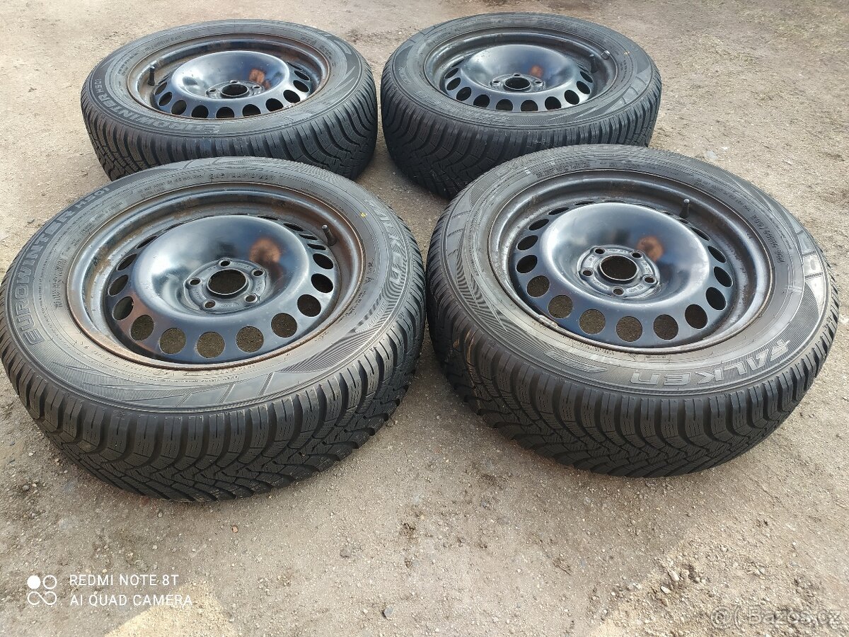 KOLA OPEL-5x105-r16+ZIMNÍ PNEU FALKEN-205/60/R16-4ks