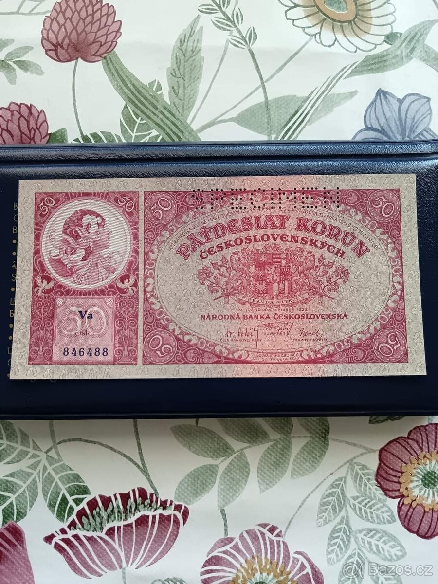 50kč 1929 UNC stav perforace S1....