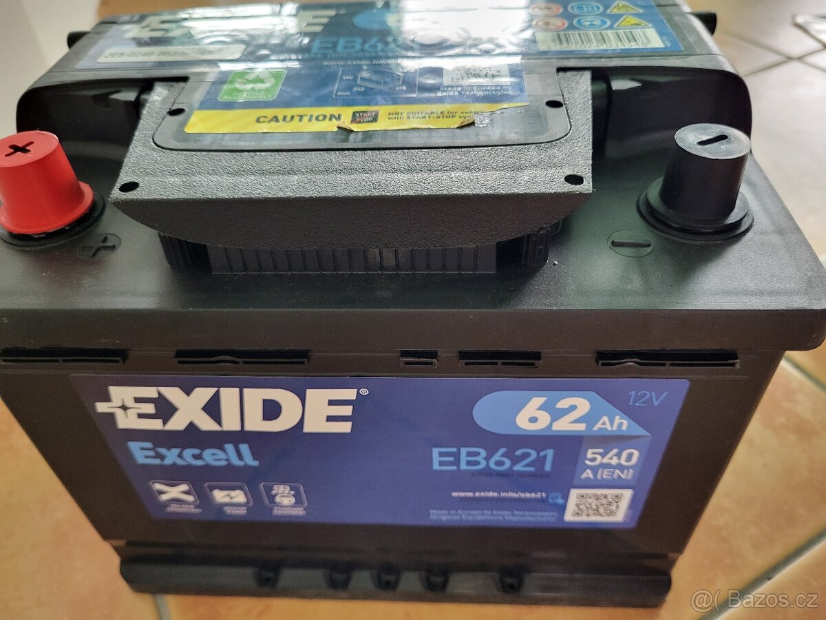 Autobaterie Exide Excell 62Ah 540A, 12V, EB621
