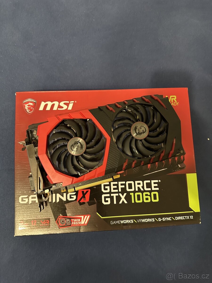 Grafická karta MSI GTX 1060 Gaming X 3GB