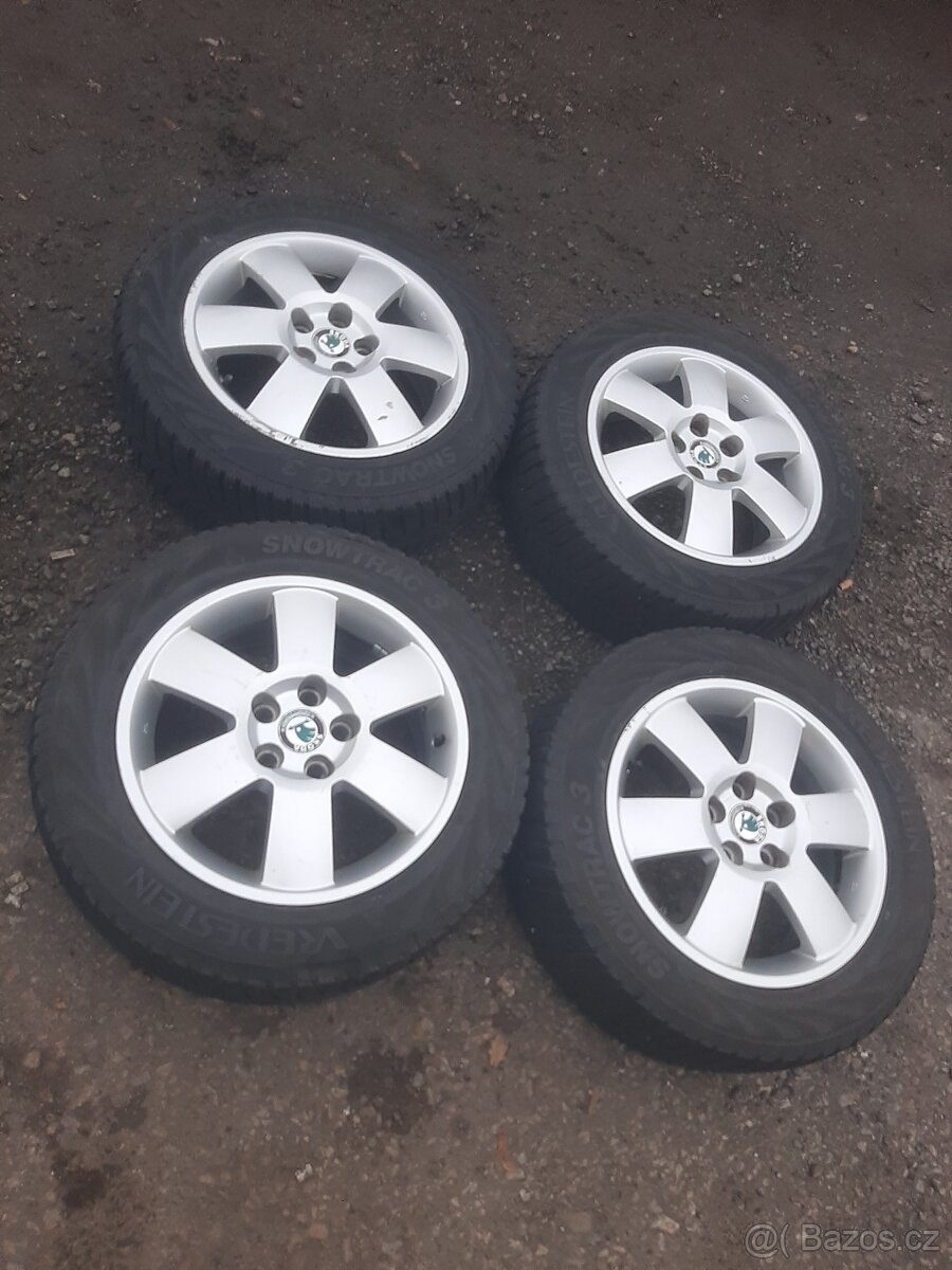 Alu kola r15 5x100 Zimni pneu