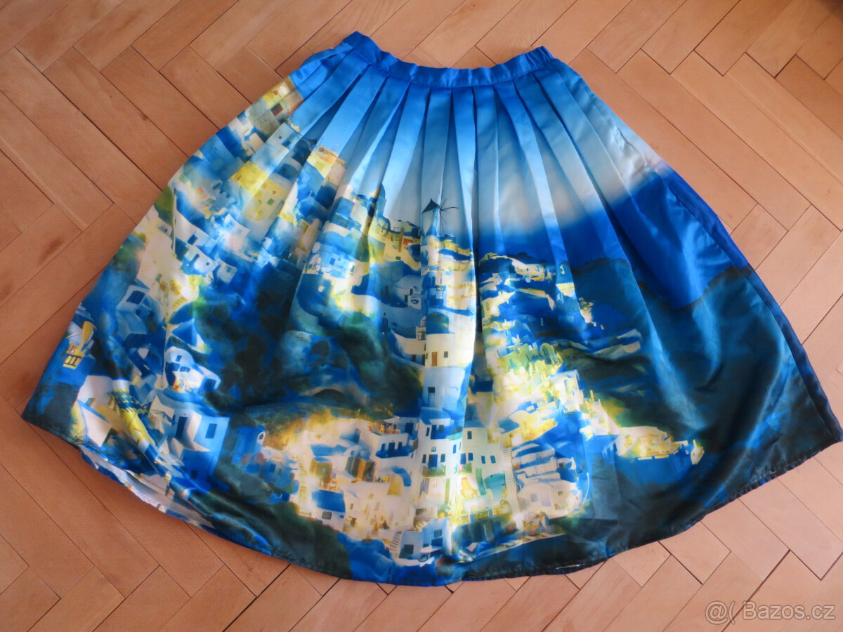 Nová dámská sukně motiv Santorini