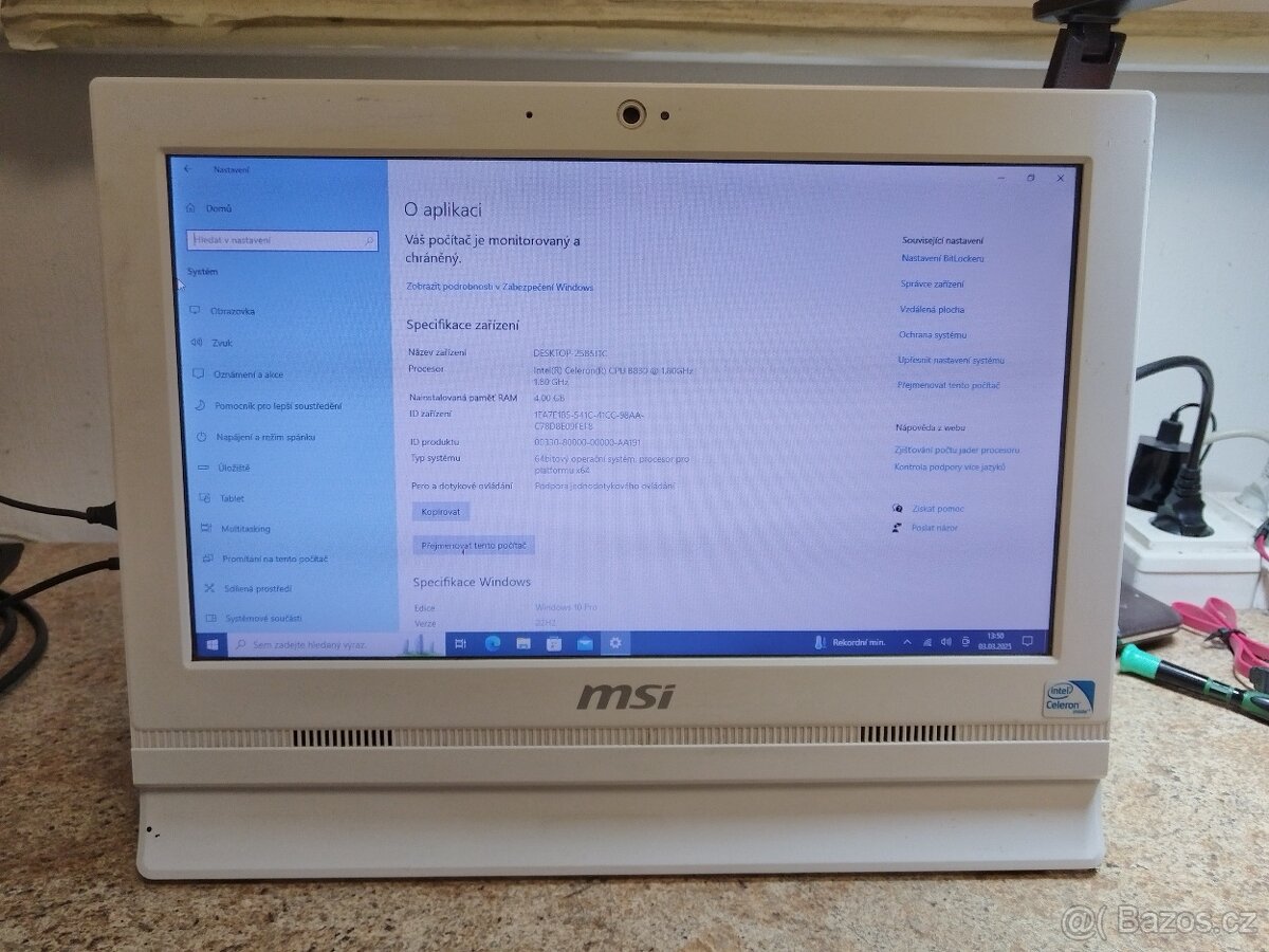 Počítač MSI all in one s dotykovou obrazovkou