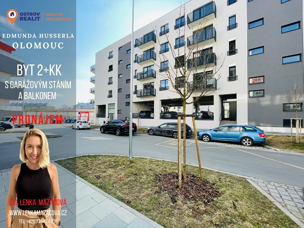 Pronájem bytu 2+kk, 51 m2, balkon, garážové stání, Olomouc