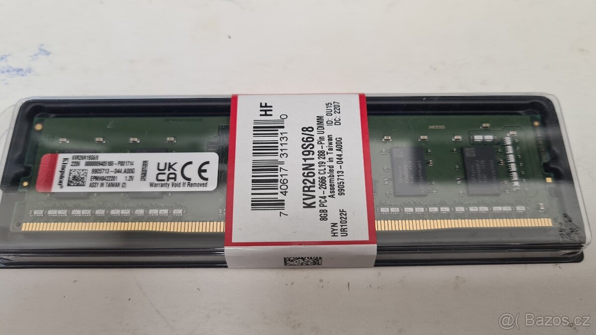 Kingston KVR26N19S6/8 - ValueRAM 8GB DDR4 2666 CL19