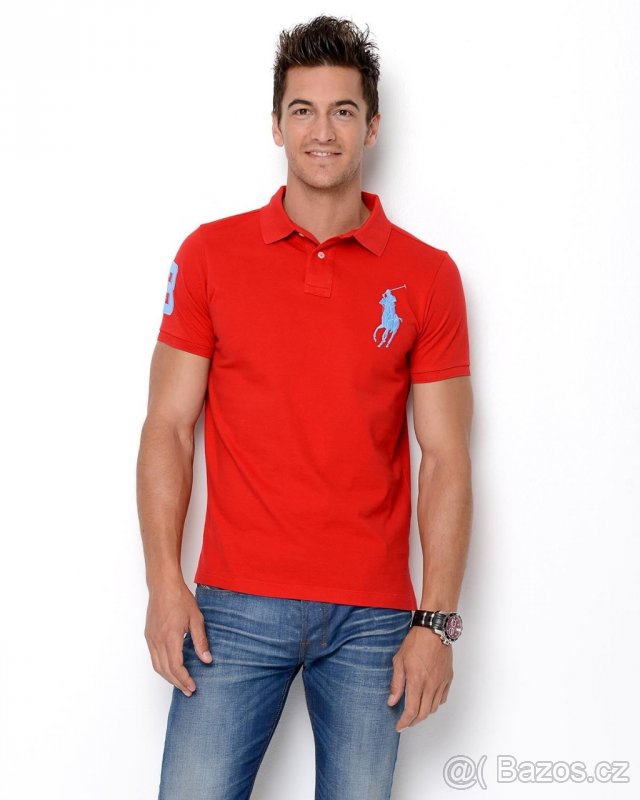 NOVÉ pánské polo triko Ralph Lauren - červené