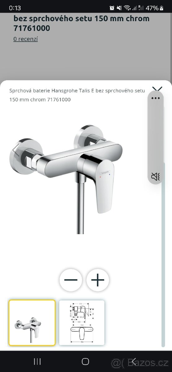 Hansgrohe sprchová baterie 150 mm