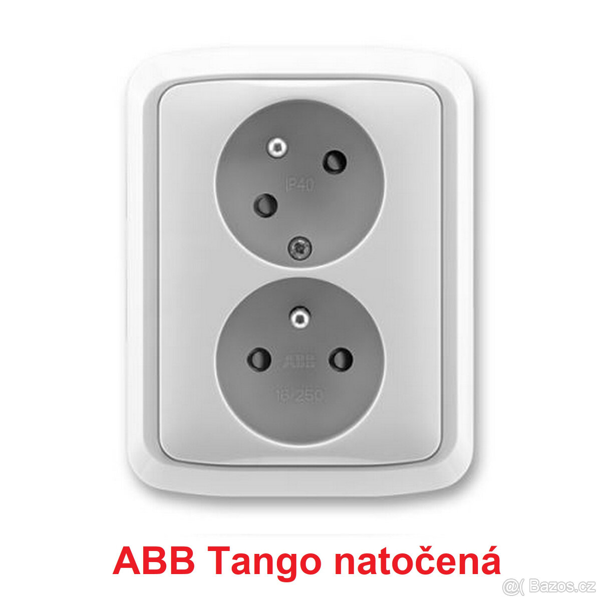 NOVÉ ABB Tango dvojzásuvka natočená