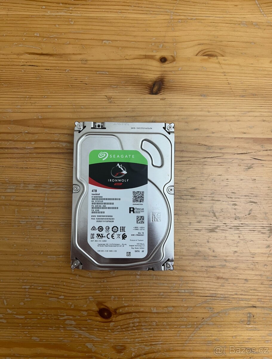 HDD Seagate IronWolf 4TB CMR funkční,záruka