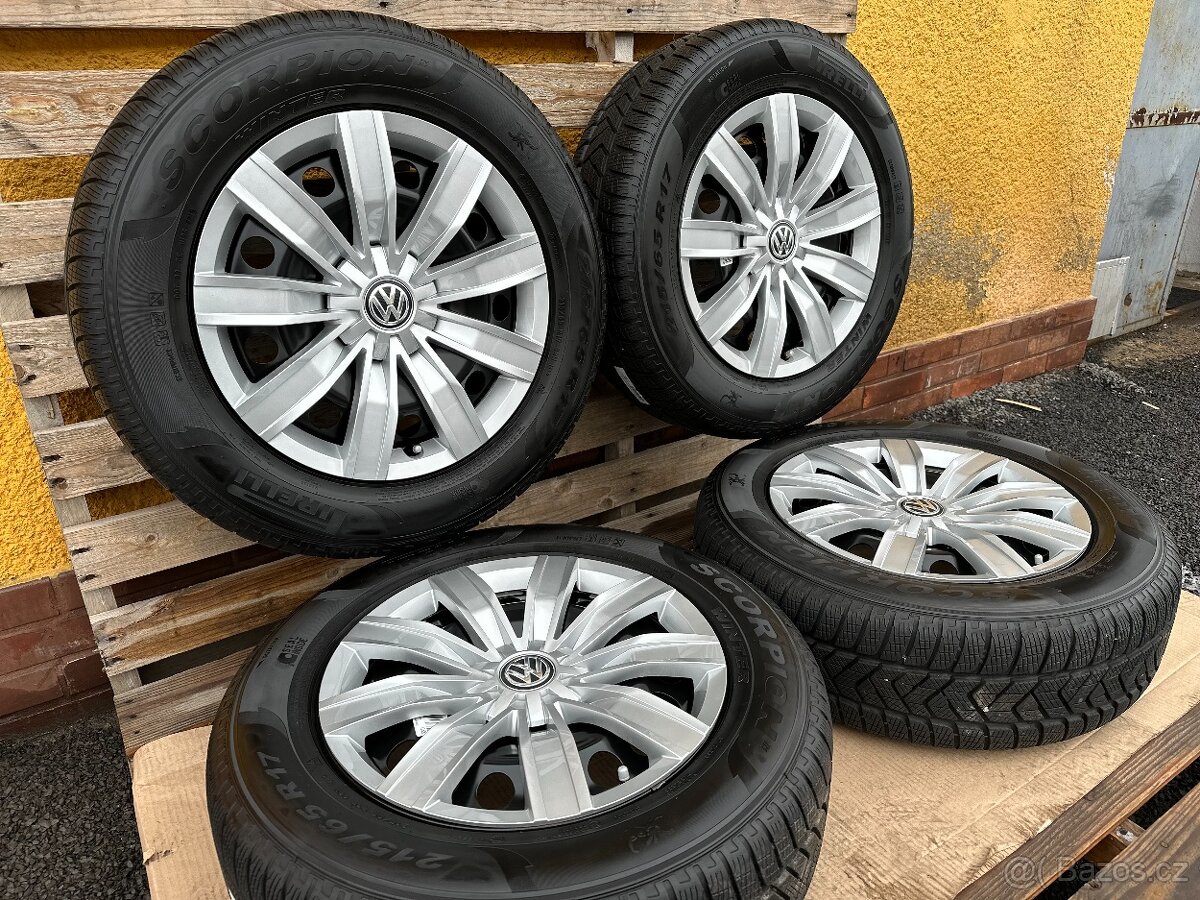 Zimní sada 5x112 r17 + pneu 215/65/17 Audi,VW,Seat,Škoda