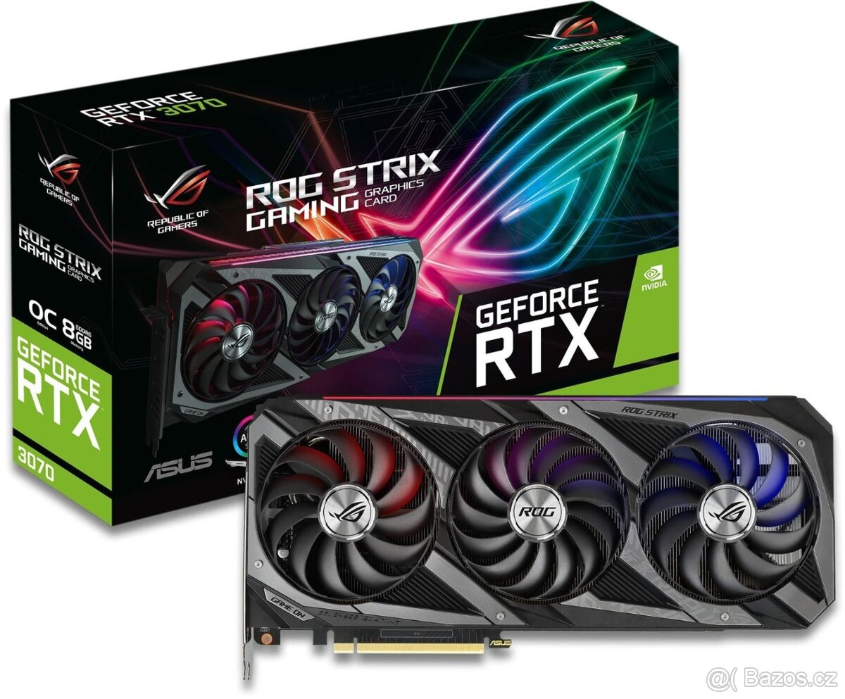 ASUS GeForce ROG STRIX RTX 3070 GAMING 8GB -top stav, záruka