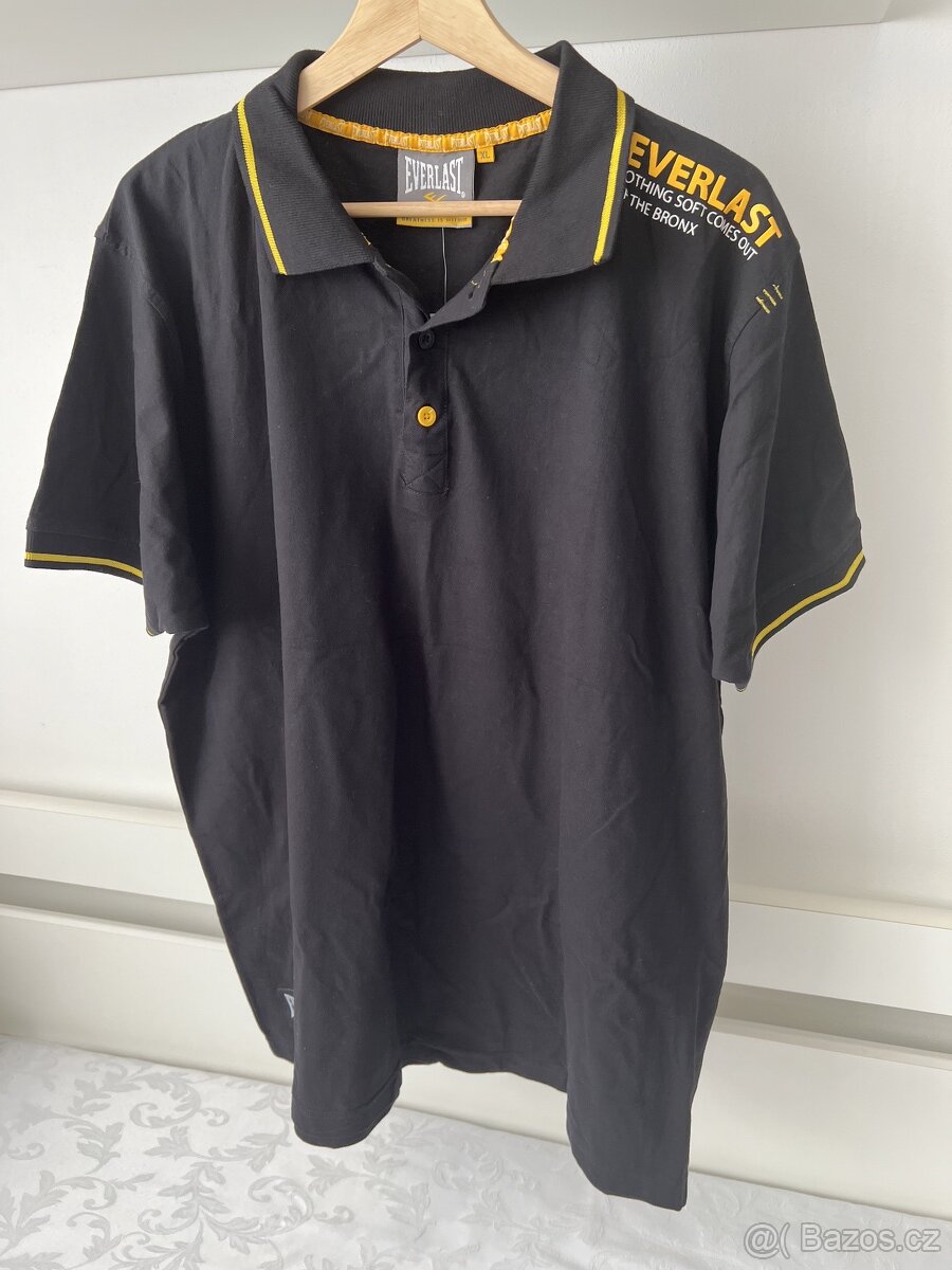 Everlast - páns. nové krásně černé polo tričko – XL