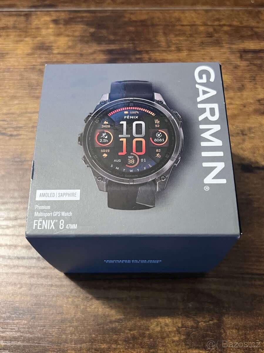 Garmin Fenix 8 AMOLED safírové - 47 mm - uhlíkově šedé