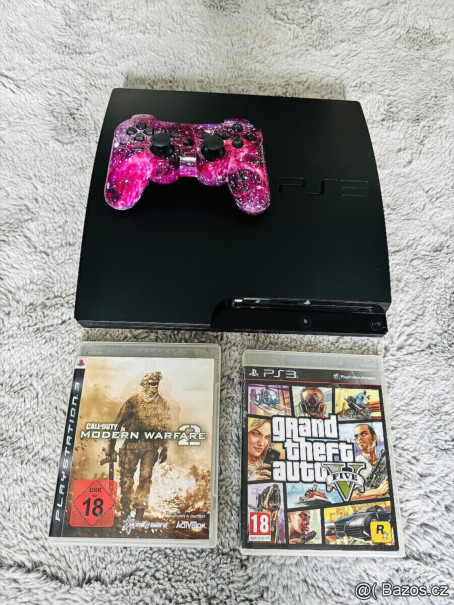 Sony Playstation 3 PS3 160Gb + GTA 5 - Kladno | Bazoš.cz