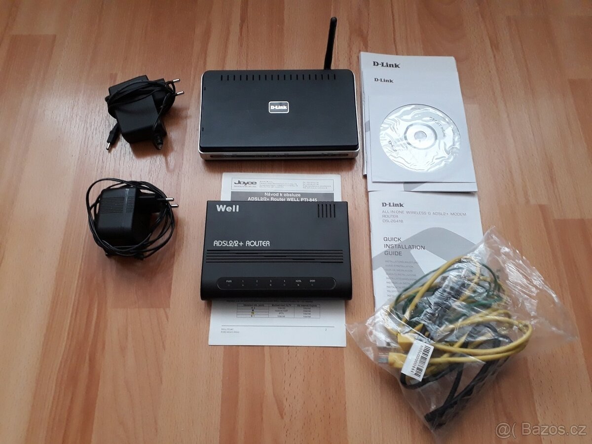 Modem Router DSL-2641B + Modem ADSL 2/2 Router WELL PTI-845