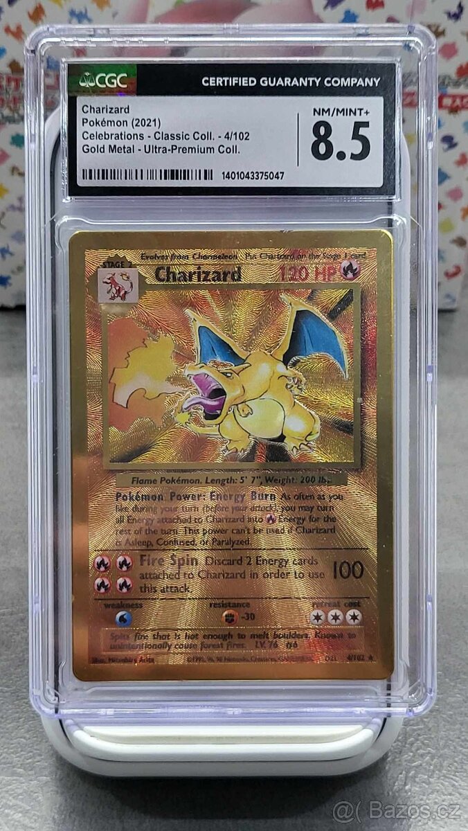 Charizard Celebrations Promo metal CGC 8.5