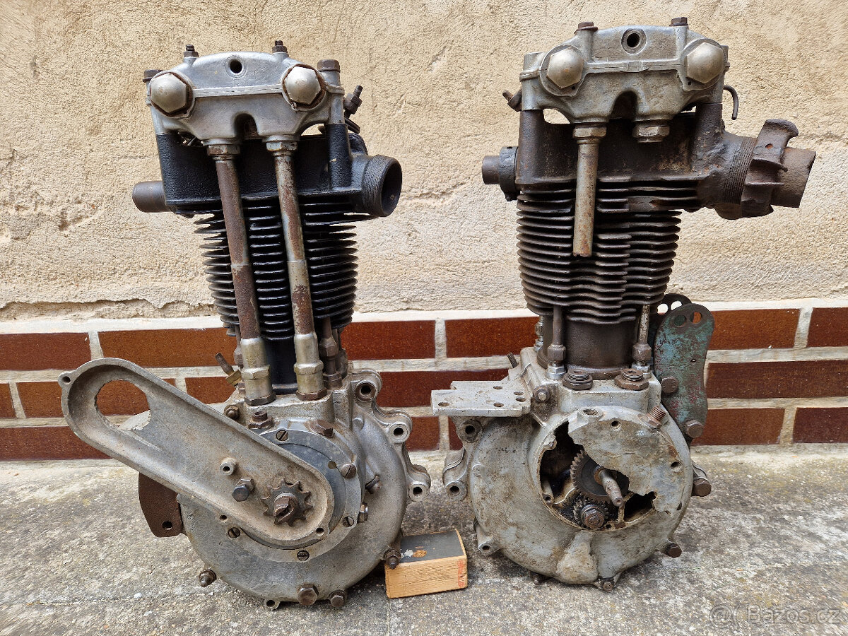 2x Motor MAG 500 OHV předválečný motocykl ca 1928 1C9H7A