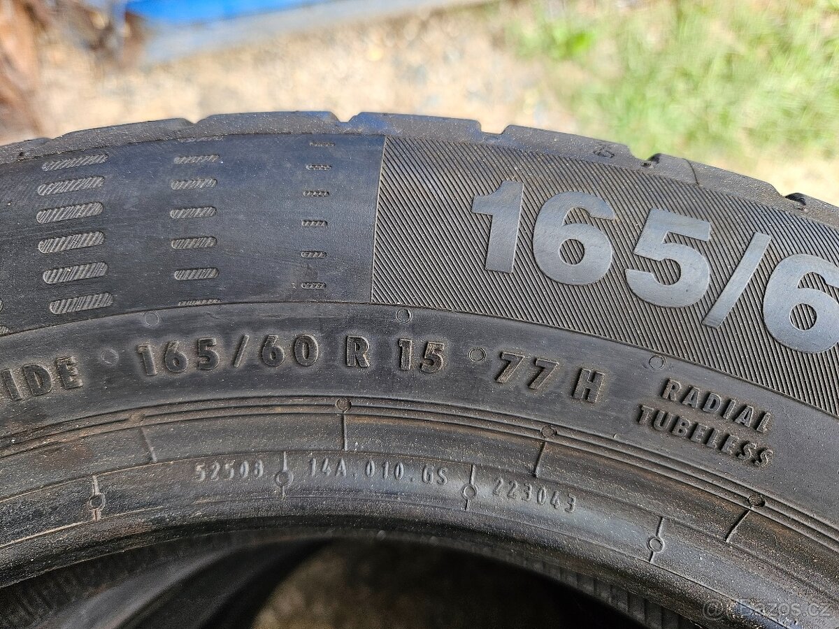 165/60R15 77H Conti EcoContact 5  4ks nové