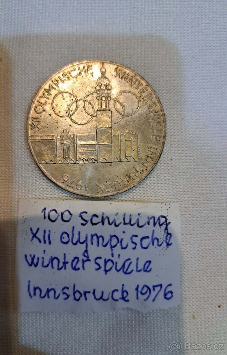 RAKOUSKO. 100 Schilling 1976/Graz. XII. Olympische Winterspi