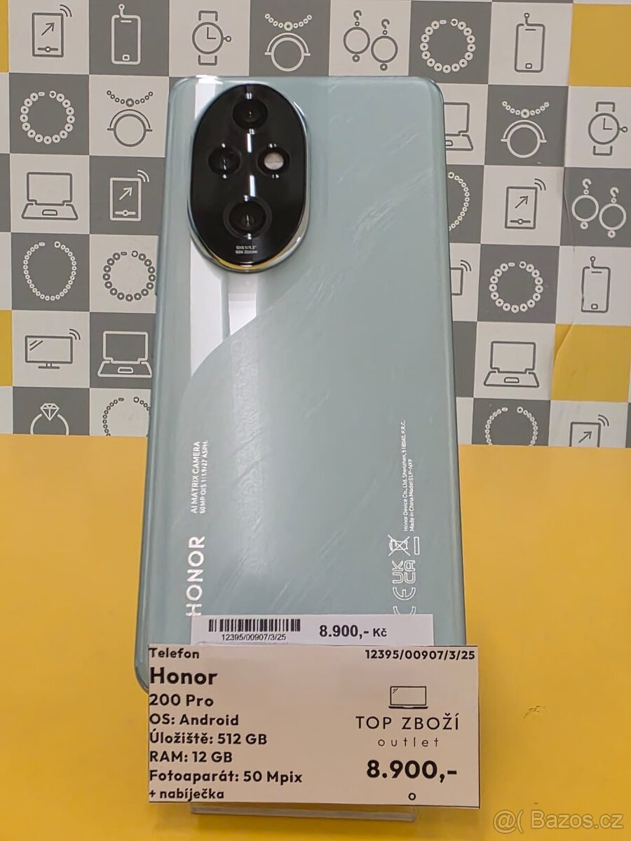 Honor 200 Pro, Nový, 2 roky záruka, 12/512GB