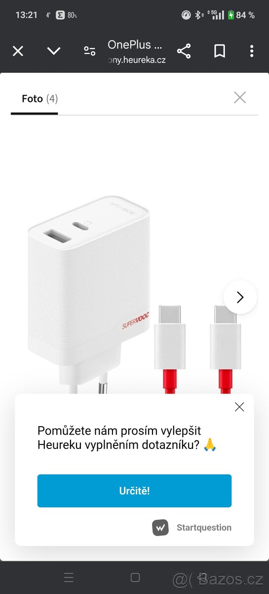 Oneplus warp charger 80-100.wat nabíječka