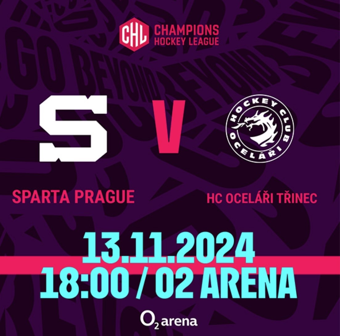 HC Sparta Praha - HC Oceláři Třinec CHL VIP klubové patro