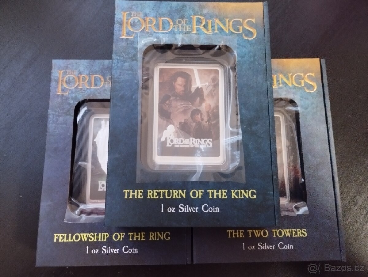 STŘÍBRNÉ MINCE LordOfTheRings™3x1OZ 2022 PROOF limit/3000ks