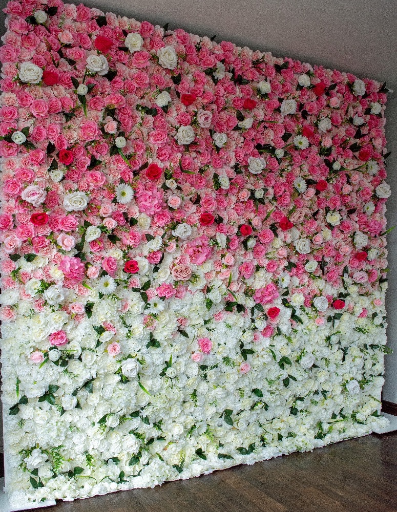3x Květinová stěna 3D, pozadí