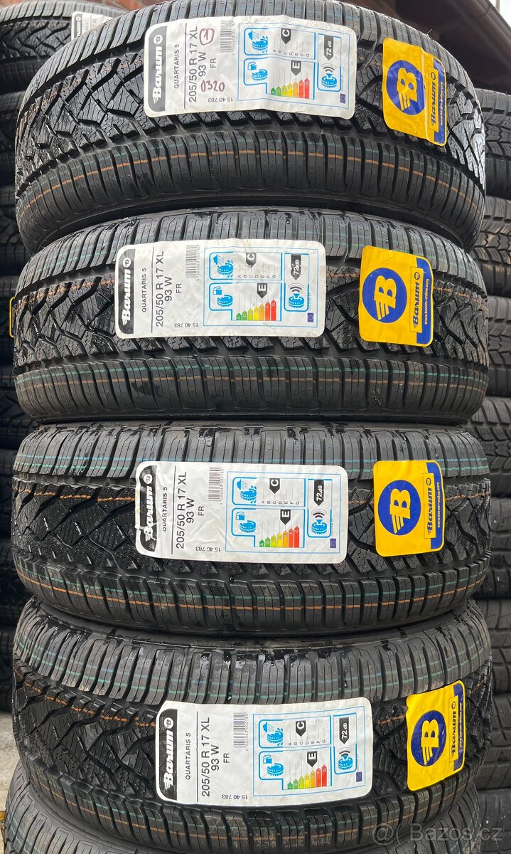 Nové celoroční pneumatiky 205/50 R17 93W XL Barum Quartaris