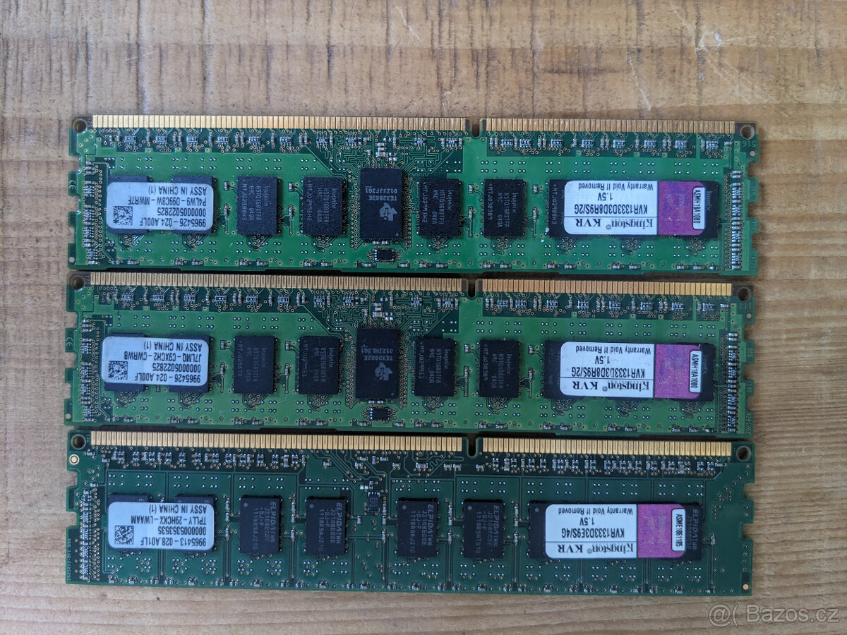 DDR3 1333MHz ECC RAM pamet