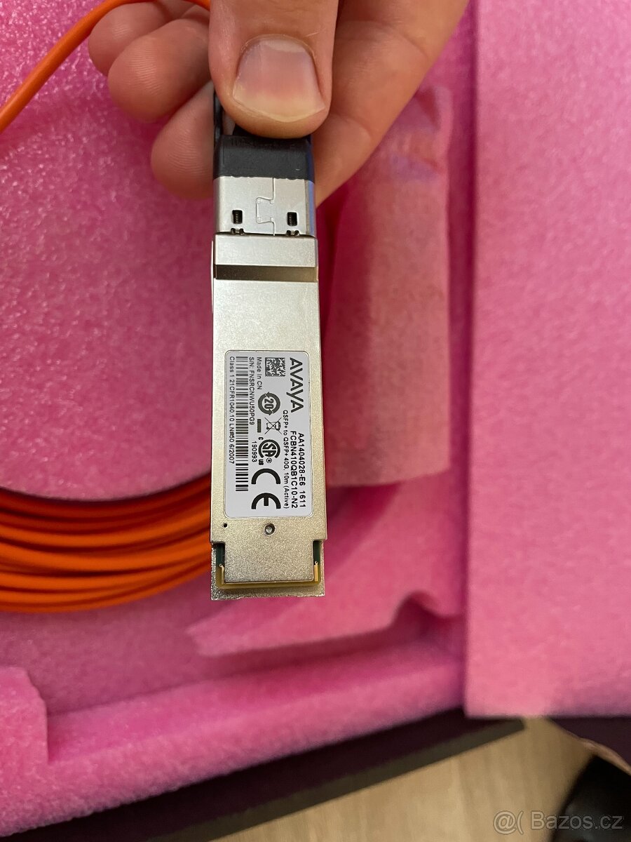 Optický kabel 10m QSFP+ to QSFP+ 40G, nepoužitý