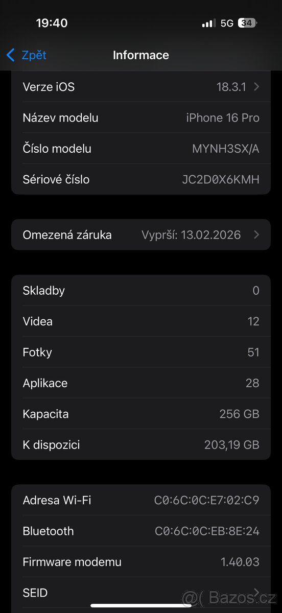 iPhone 16 pro 256gb