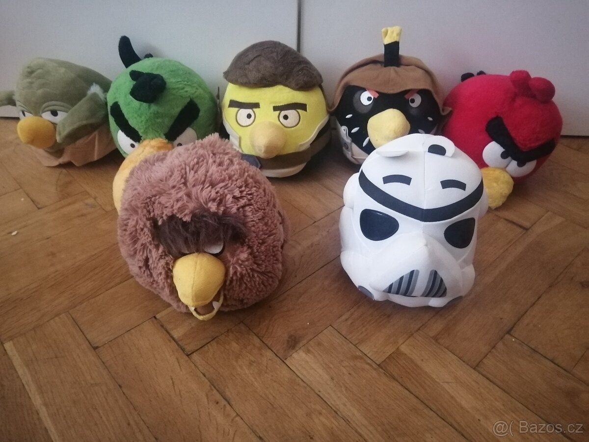 Plyšové hračky - ANGRY BIRDS - STAR WARS, 7 kusů