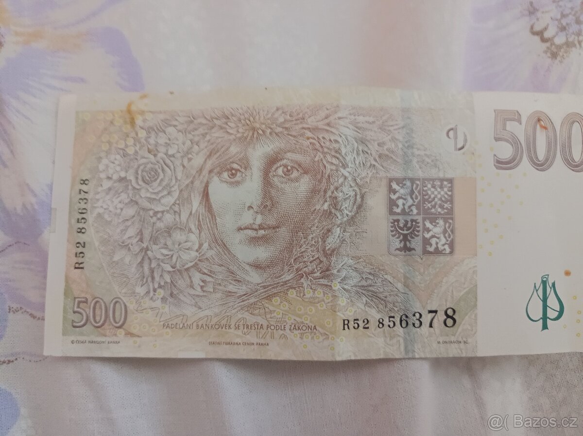 Papírová bankovka 500 Kč