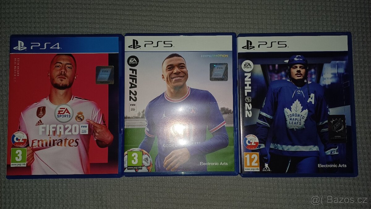 FIFA 20, FIFA 22, NHL 22 PS4/PS5 – ČESKÉ TITULKY, TOP STAV