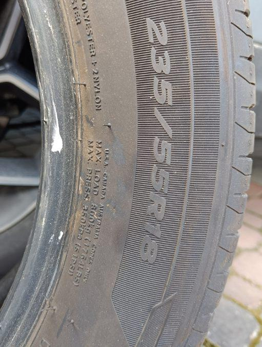 Prodám 4ks letních pneu Hankook 235/55/18 3 měsíce staré