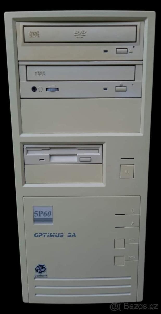 Retro PC OPTIMUS 5P60 Pentium 75Mhz, 32 MB RAM, VGA S3 Trio