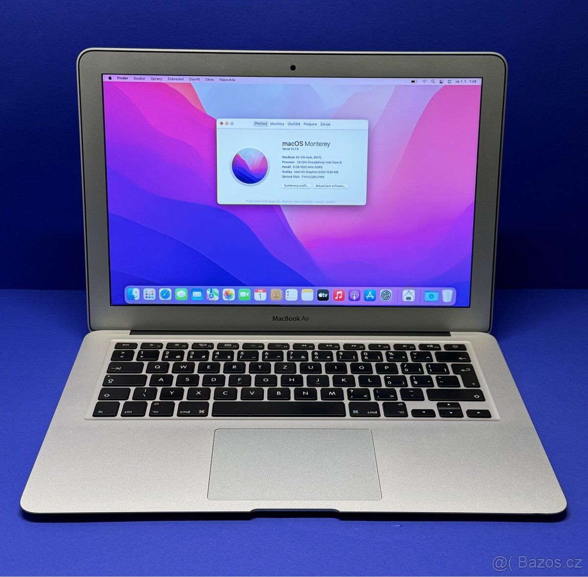 MacBook Air 13” 2017 /8GB RAM/Intel i5/128GB SSD/ Záruka