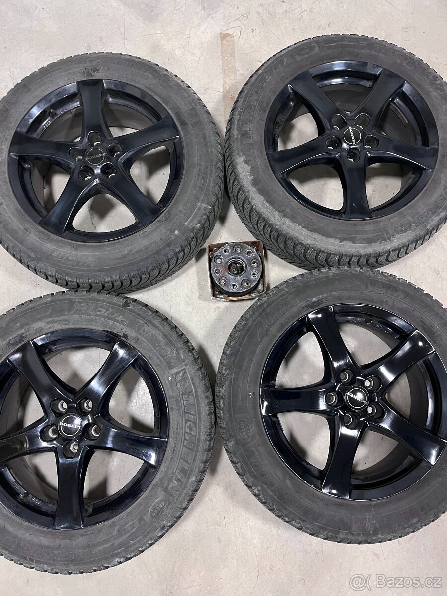 4x alu kola 5x112 R17 + pneu zimní 215/50 R17 Et 50 7.0Jx17