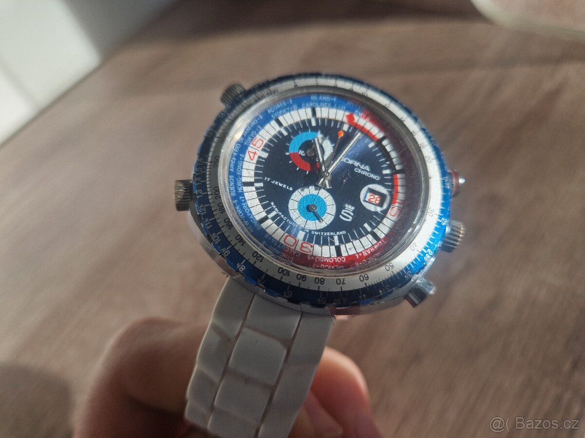 Sorna chronograf (1976) jako seiko bullhead a podobné