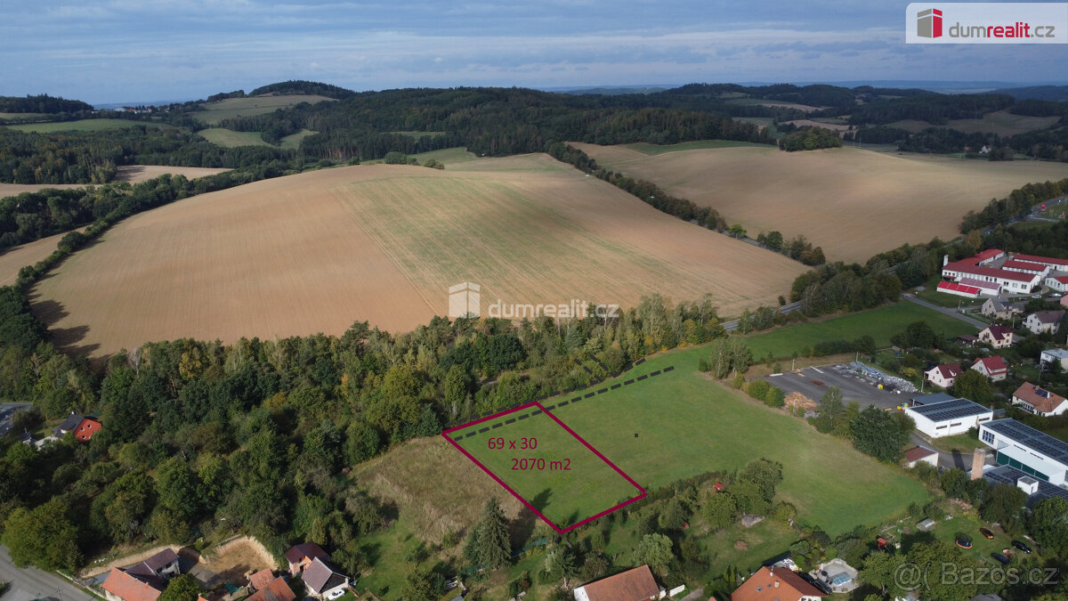 Prodej pozemku 2.070 m2 - Netvořice u Benešova