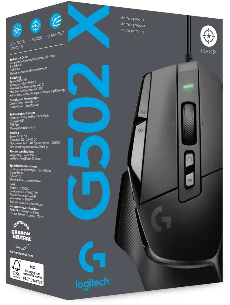 Logitech G502 X Black