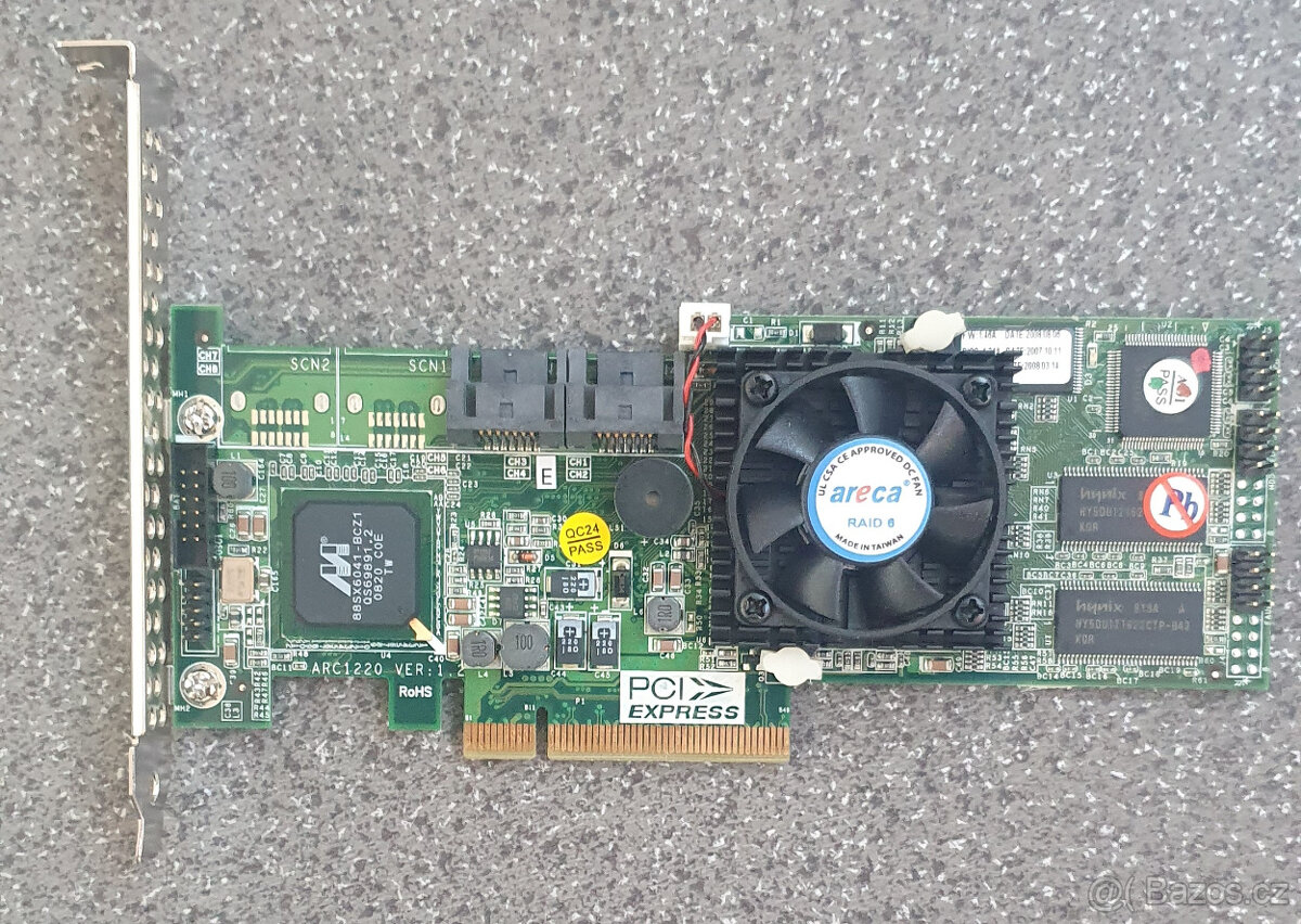 Areca ARC1220 Half Height Pci-e RAID 6 Controller Card W/ X8