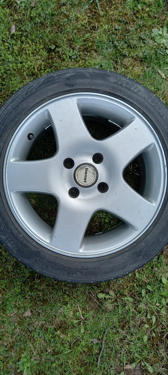 Alu kola PEUGEOT/FORD 15",pneu 195/50R15,podložky 20 mm