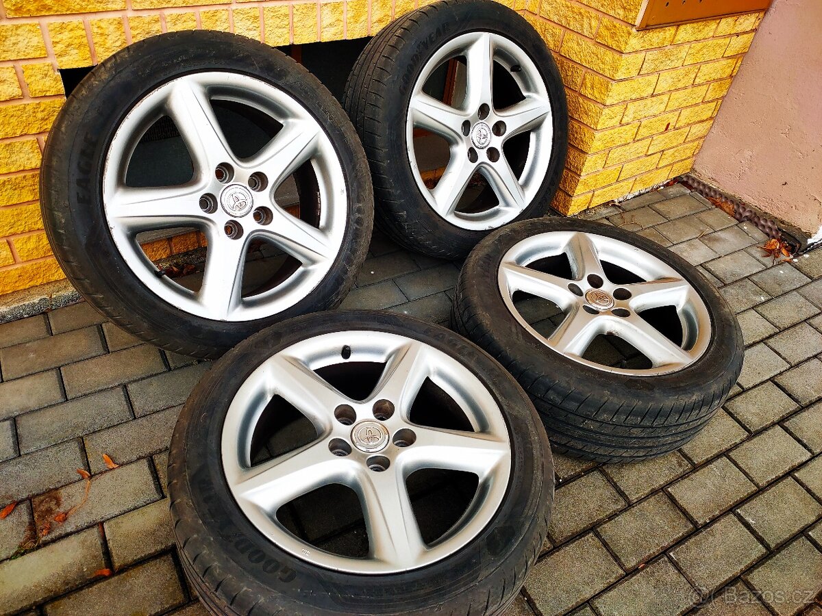 Alukola 5x114,3 R17 s letními pneu 225/45 R17 se vzorkem 7mm