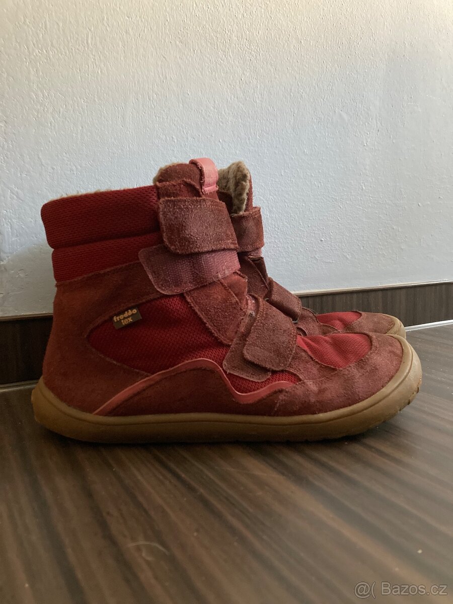 Dívčí zimní barefoot boty TEX WINTER Bordeaux, Froddo, G3160