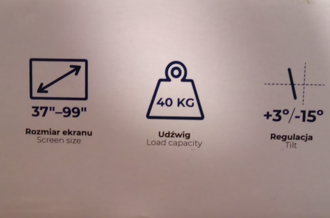 Pevný otočný držák na tv 37"-99"