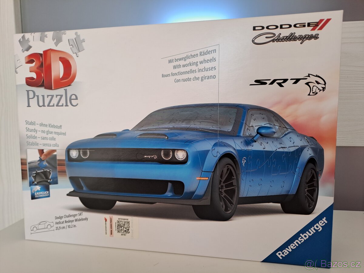 Puzzle 3D auto k sestavení Dodge Challenger od 10ti let