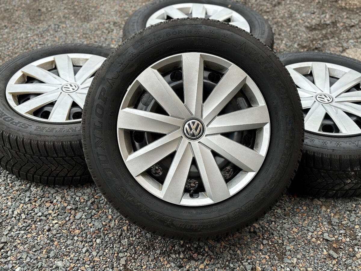 Zimní plechové disky VW 5x112 6,5J ET41 215/60 R16